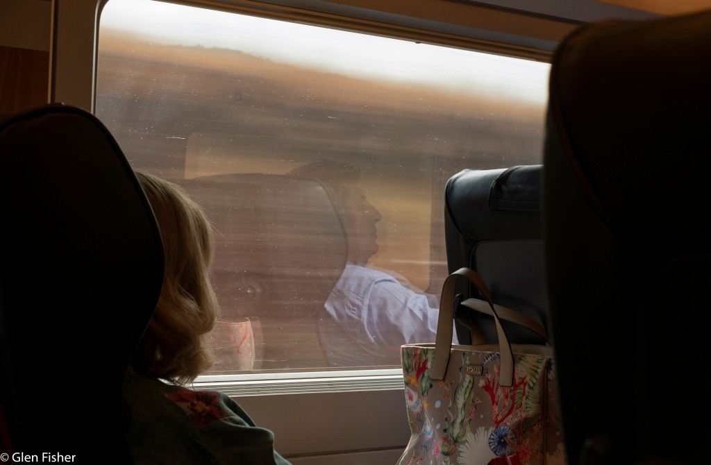 On the high-speed train from Madrid to Sevilla….